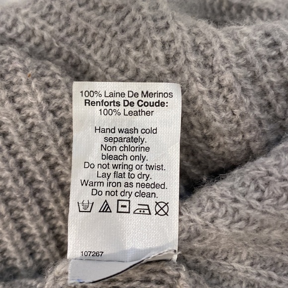 Madewell Wool Sweater with Leather Elbow Patches - Picture 9 of 9